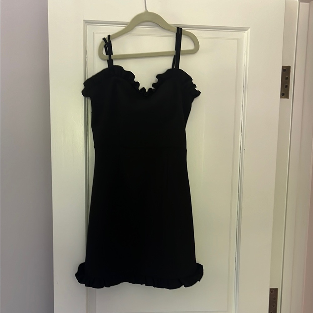French Connection Black Ruffle Dress